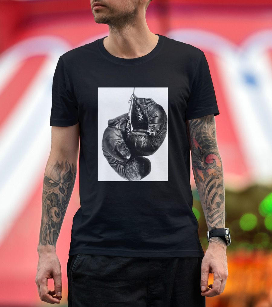 Boxing Gloves Hanging Classic Black Pair T-Shirt
