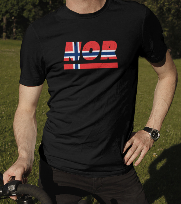 Nor Norway Norwegian Scandinavia Nordic Symbol ISO Code 3166 T-Shirt