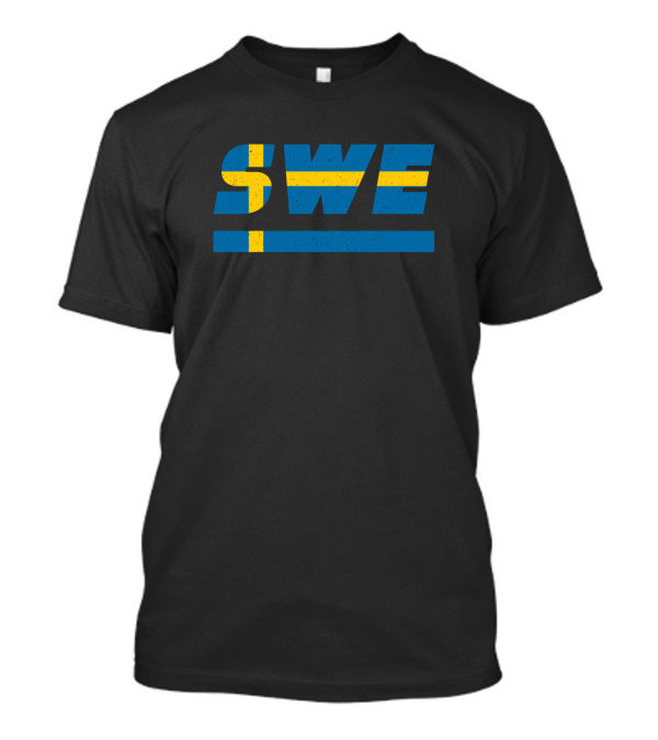 SWE Sweden Scandinavia Iso Code 3166 Flag Colors T-Shirt