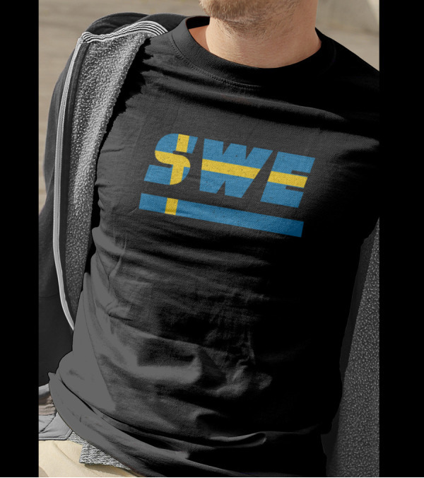 SWE Sweden Scandinavia Iso Code 3166 Flag Colors T-Shirt