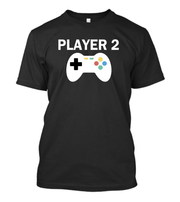 Player 2 Controller Gaming Retro T-Shirt