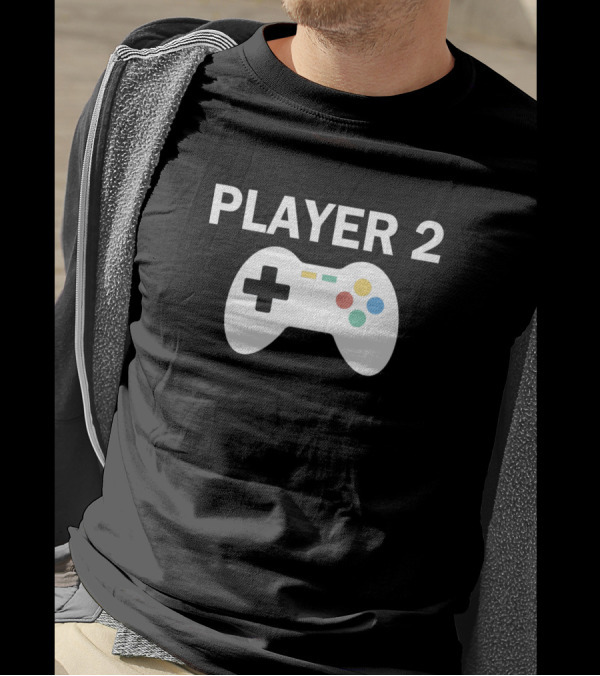Player 2 Controller Gaming Retro T-Shirt
