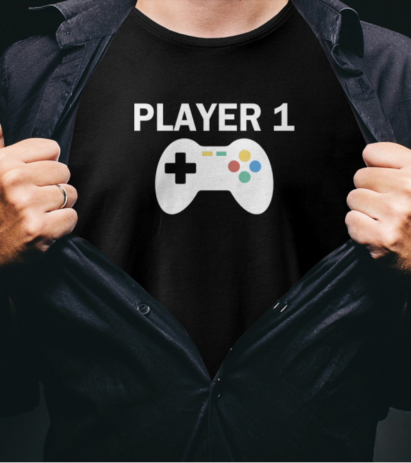 Player 1 Video Game Controller T-Shirt