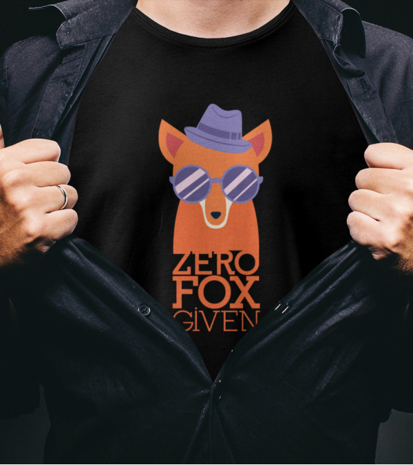 Zero Fox Given Cool Fox With Hat And Sunglasses T-Shirt