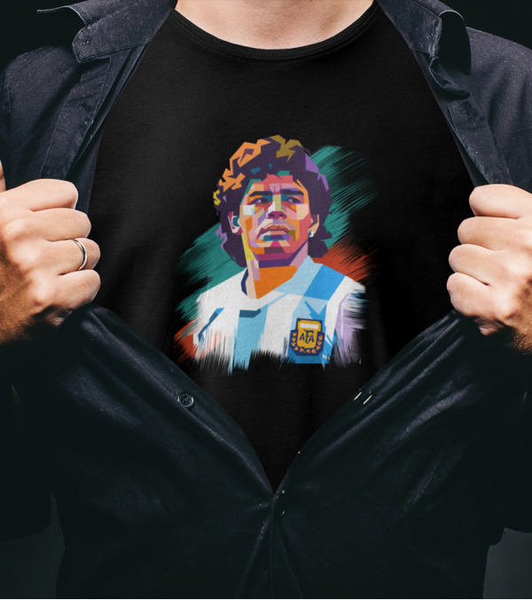 Diego Maradona AFA Argentina Pop Art Football Legend T-Shirt
