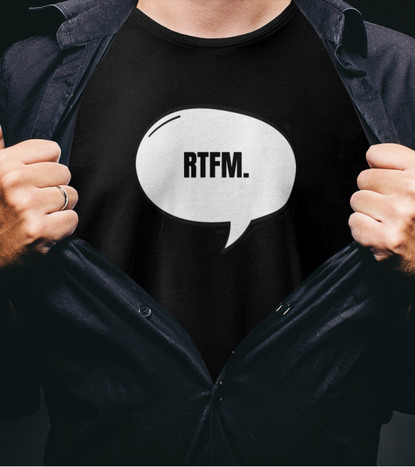 RTFM Speech Bubble Text Icon T-Shirt