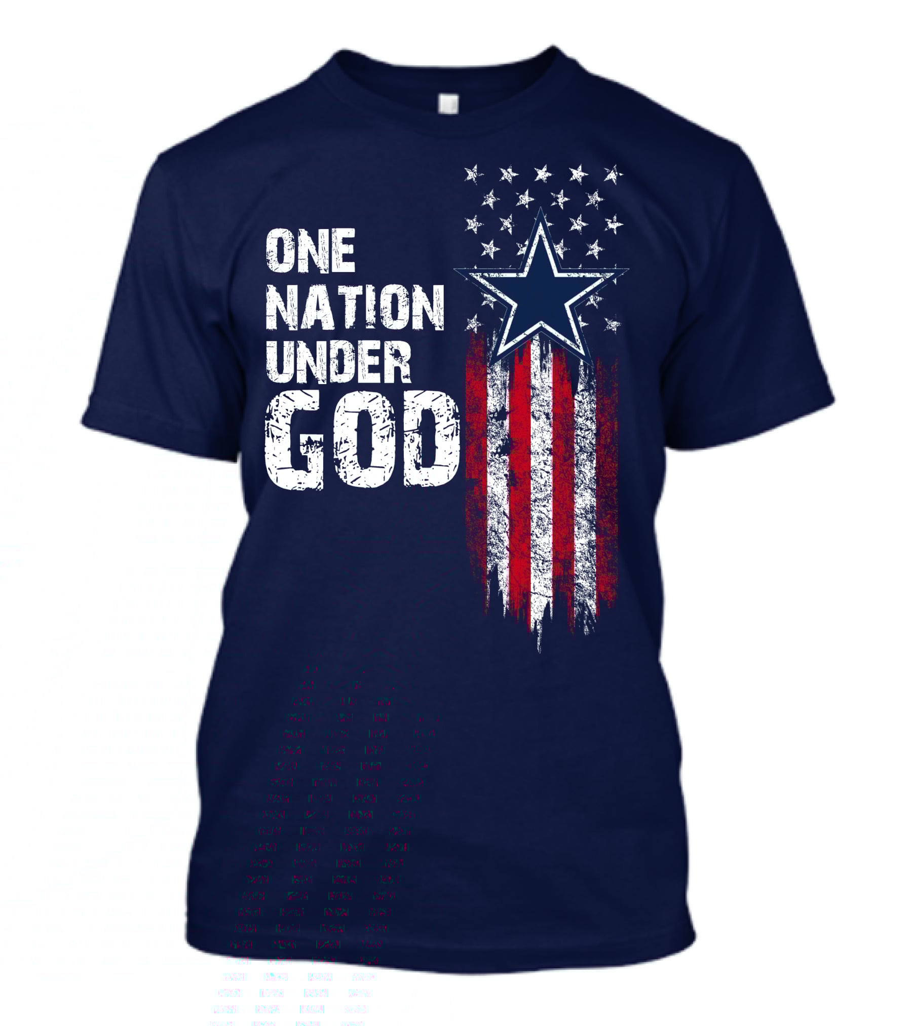 One Nation Under God Dallas Cowboys Star And Stripes T-Shirt