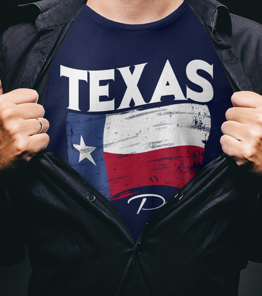 Texas Pride Lone Star Flag Bold Statement T-Shirt
