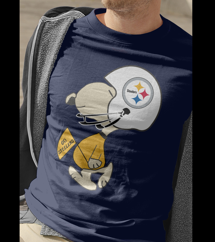 Steelers Football Helmet Go Steelers Fan T-Shirt