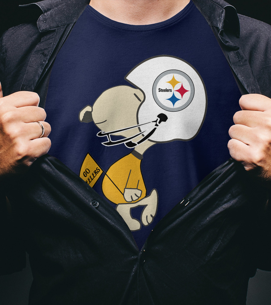 Steelers Football Helmet Go Steelers Fan T-Shirt
