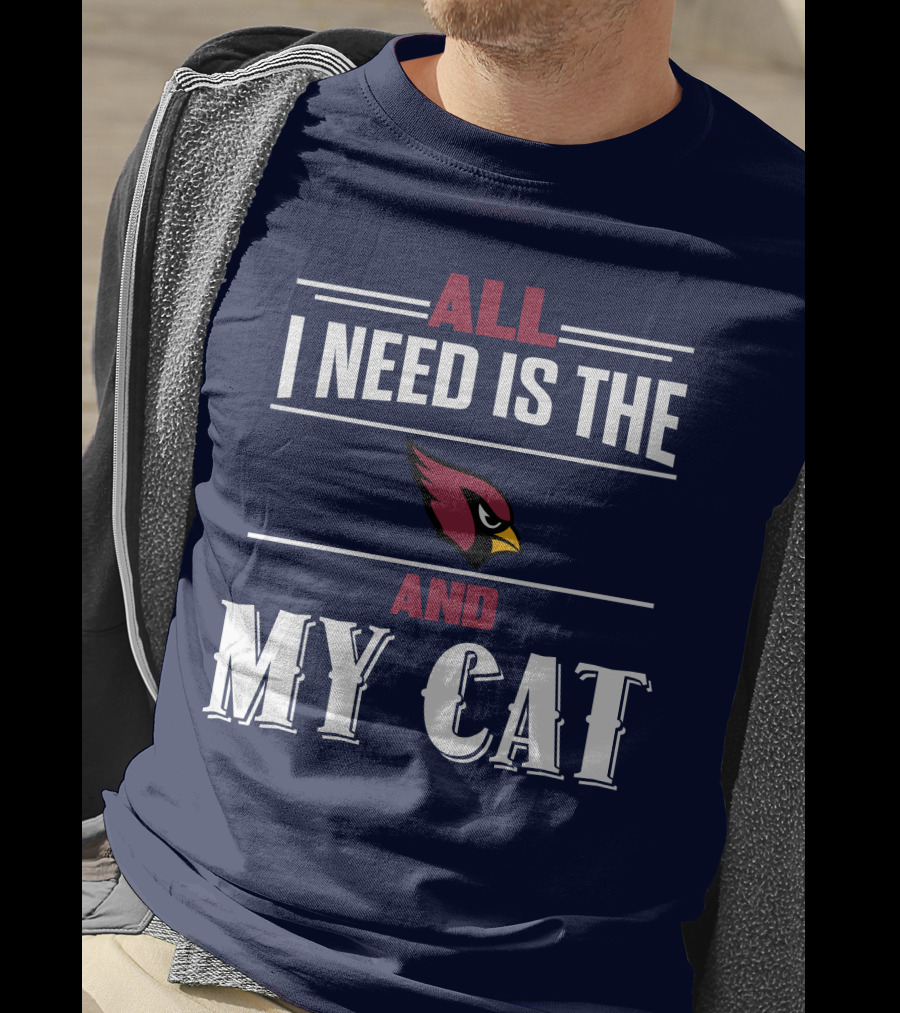 All I Need Is The Arizona Cardinals And My Cat T-Shirt