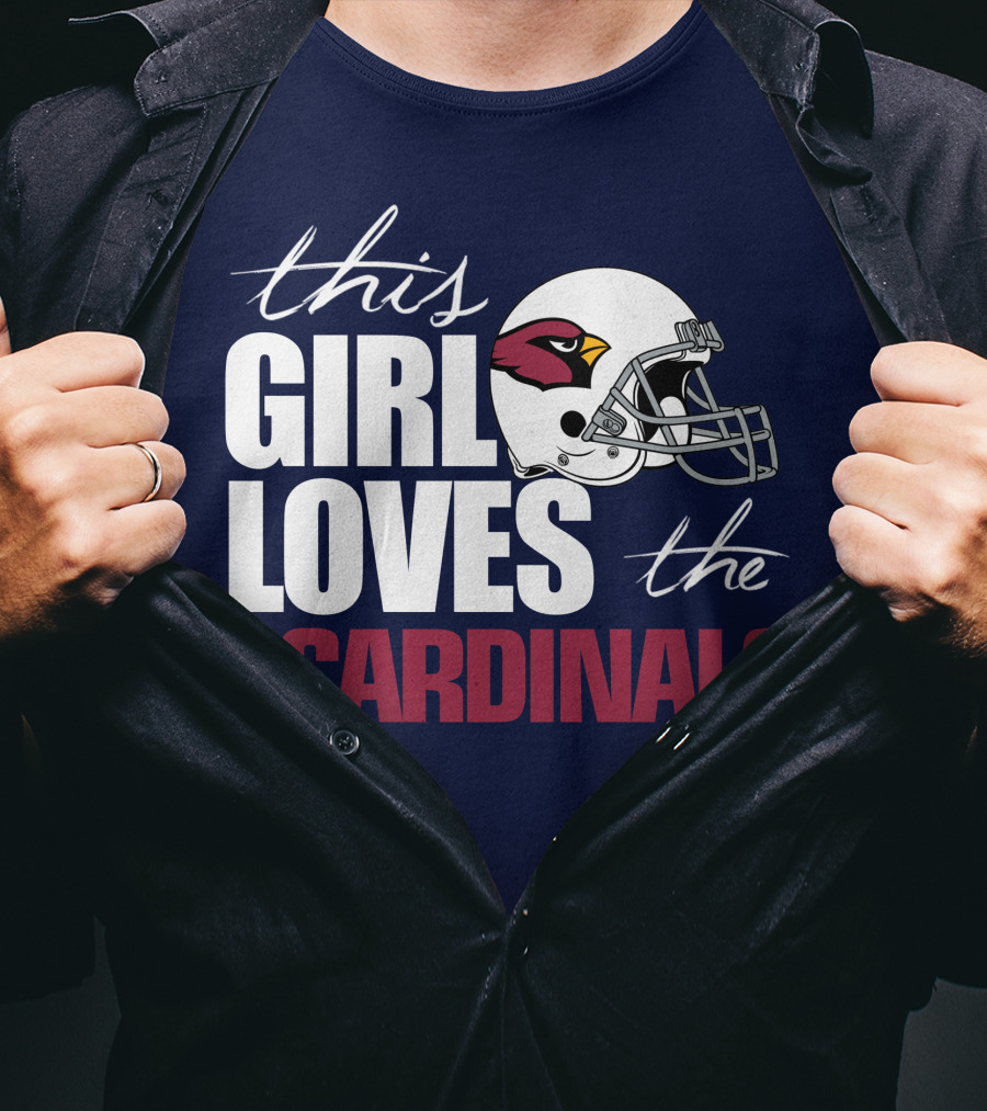 This Girl Loves The Arizona Cardinals Helmet T-Shirt