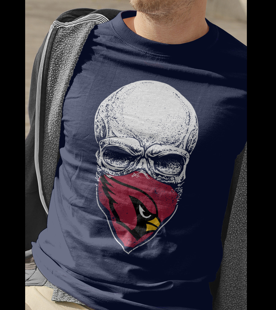 Arizona Cardinals Skull Mask T-Shirt