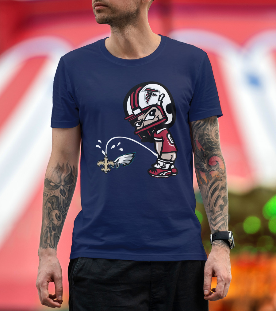 Atlanta Falcons Rivalry With Saints And Eagles Iconic Helmet T-Shirt