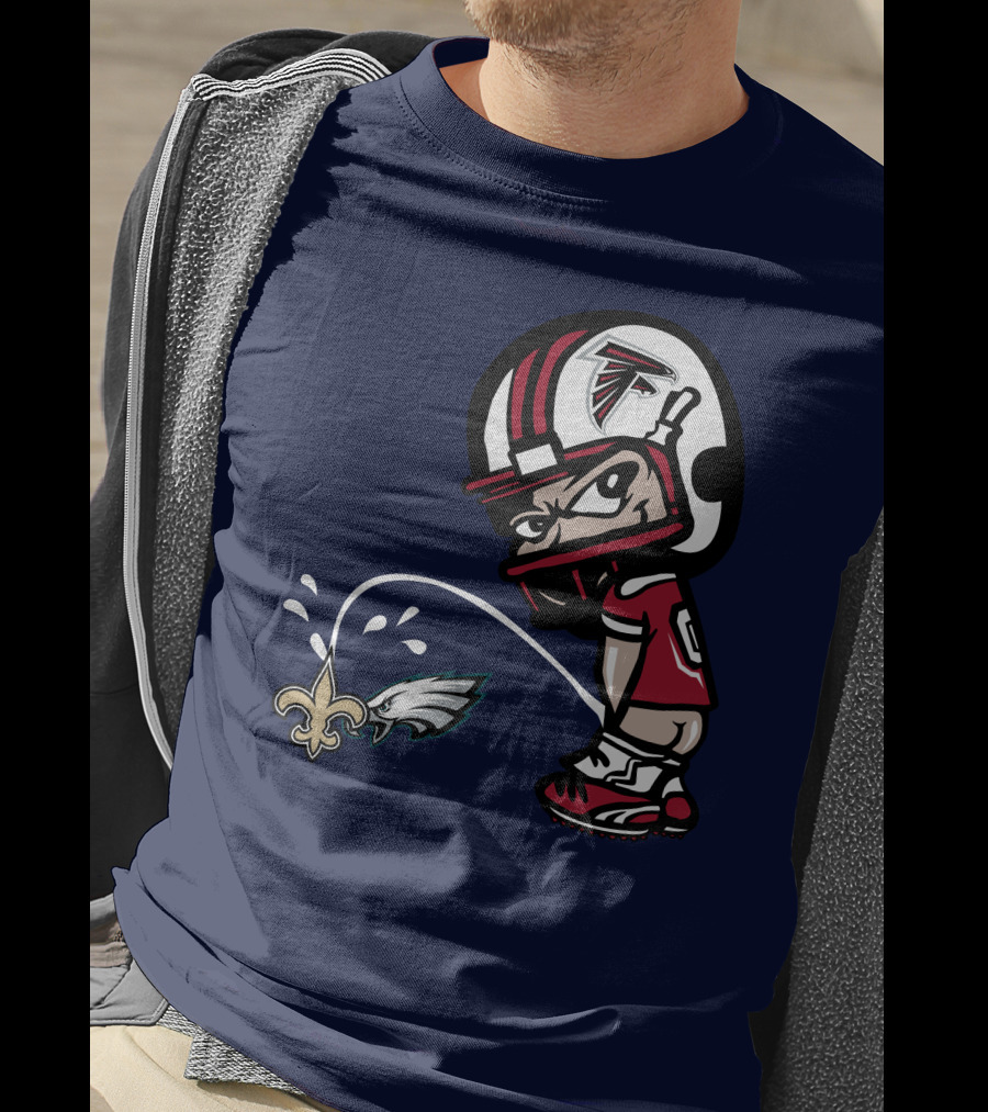 Atlanta Falcons Rivalry With Saints And Eagles Iconic Helmet T-Shirt