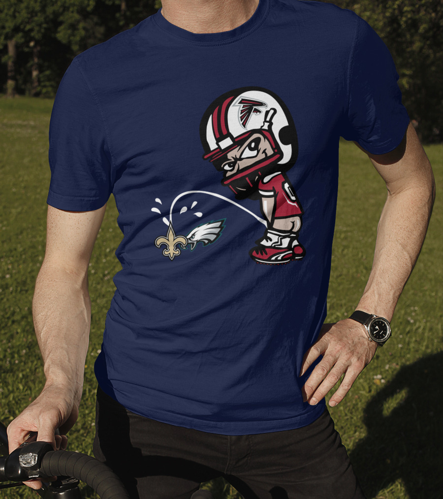 Atlanta Falcons Rivalry With Saints And Eagles Iconic Helmet T-Shirt