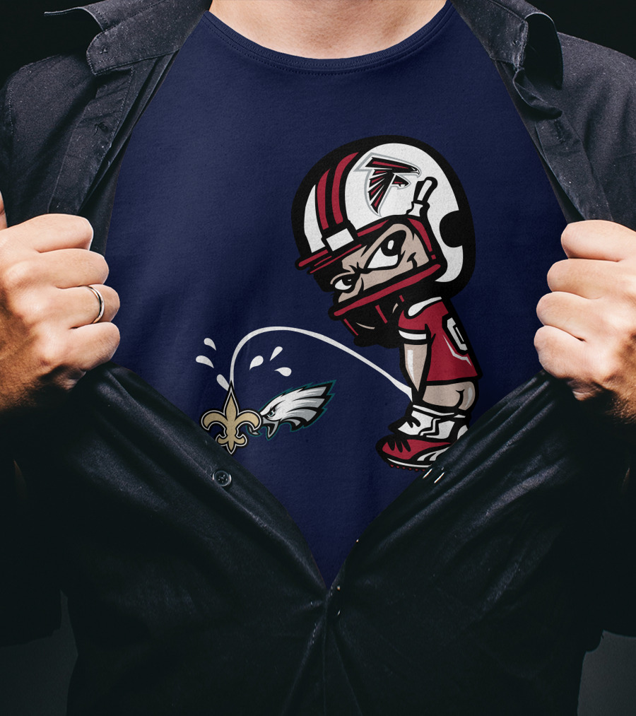 Atlanta Falcons Rivalry With Saints And Eagles Iconic Helmet T-Shirt