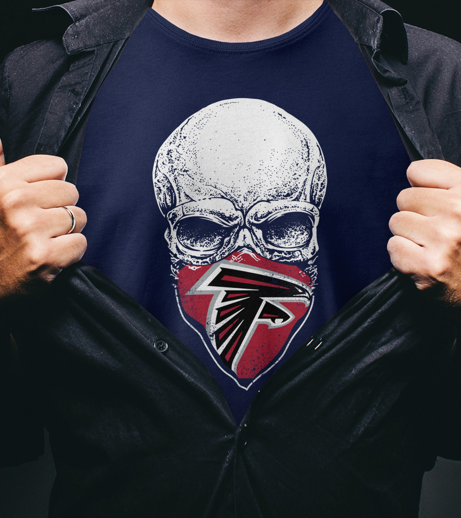 Atlanta Falcons Skull Logo Bandanna T-Shirt