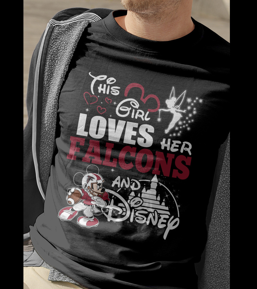 This Girl Loves Her Falcons And Disney T-Shirt