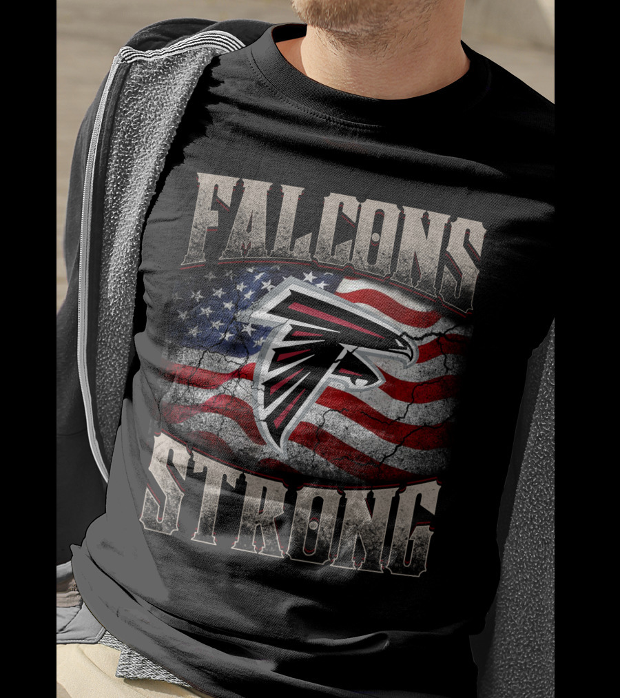 Falcons Strong Atlanta Falcons American Flag T-Shirt