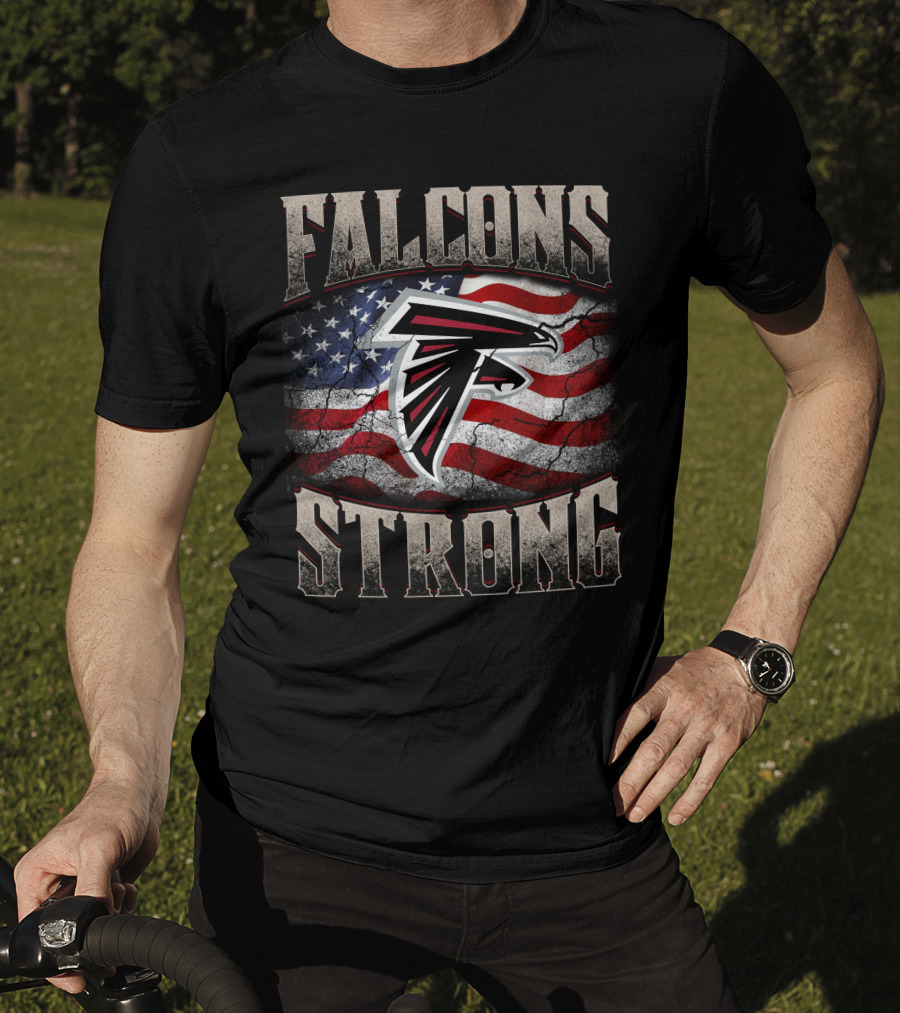 Falcons Strong Atlanta Falcons American Flag T-Shirt