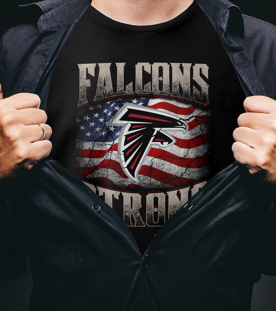 Falcons Strong Atlanta Falcons American Flag T-Shirt