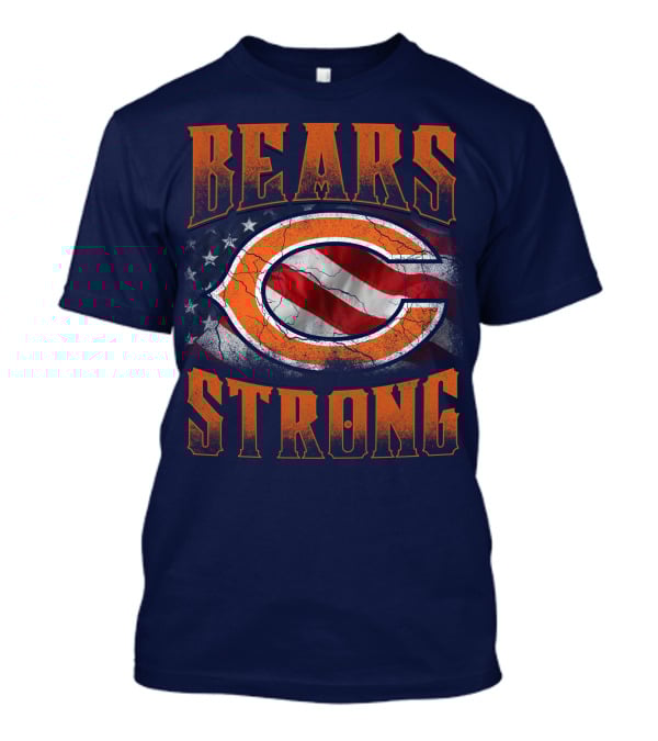 Bears Strong American Flag Chicago Bears T-Shirt