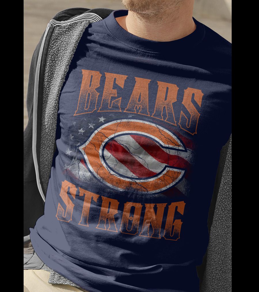 Bears Strong American Flag Chicago Bears T-Shirt