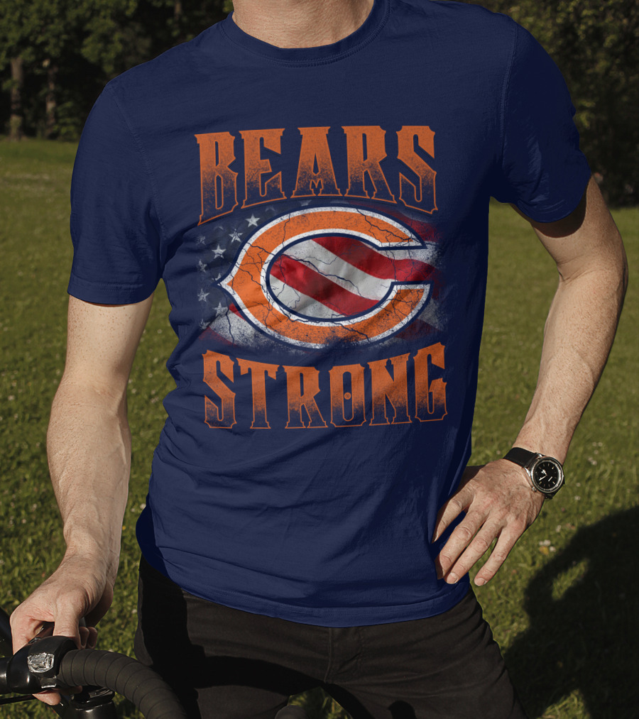 Bears Strong American Flag Chicago Bears T-Shirt