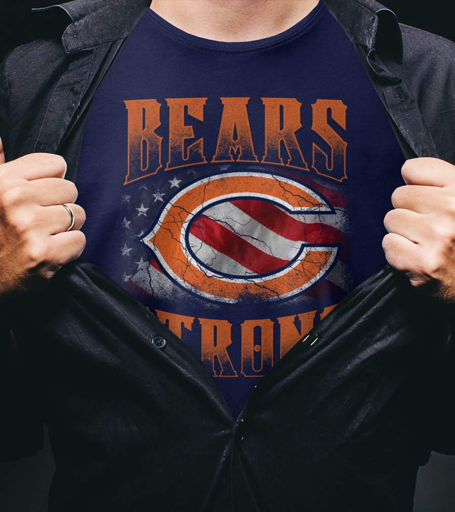 Bears Strong American Flag Chicago Bears T-Shirt