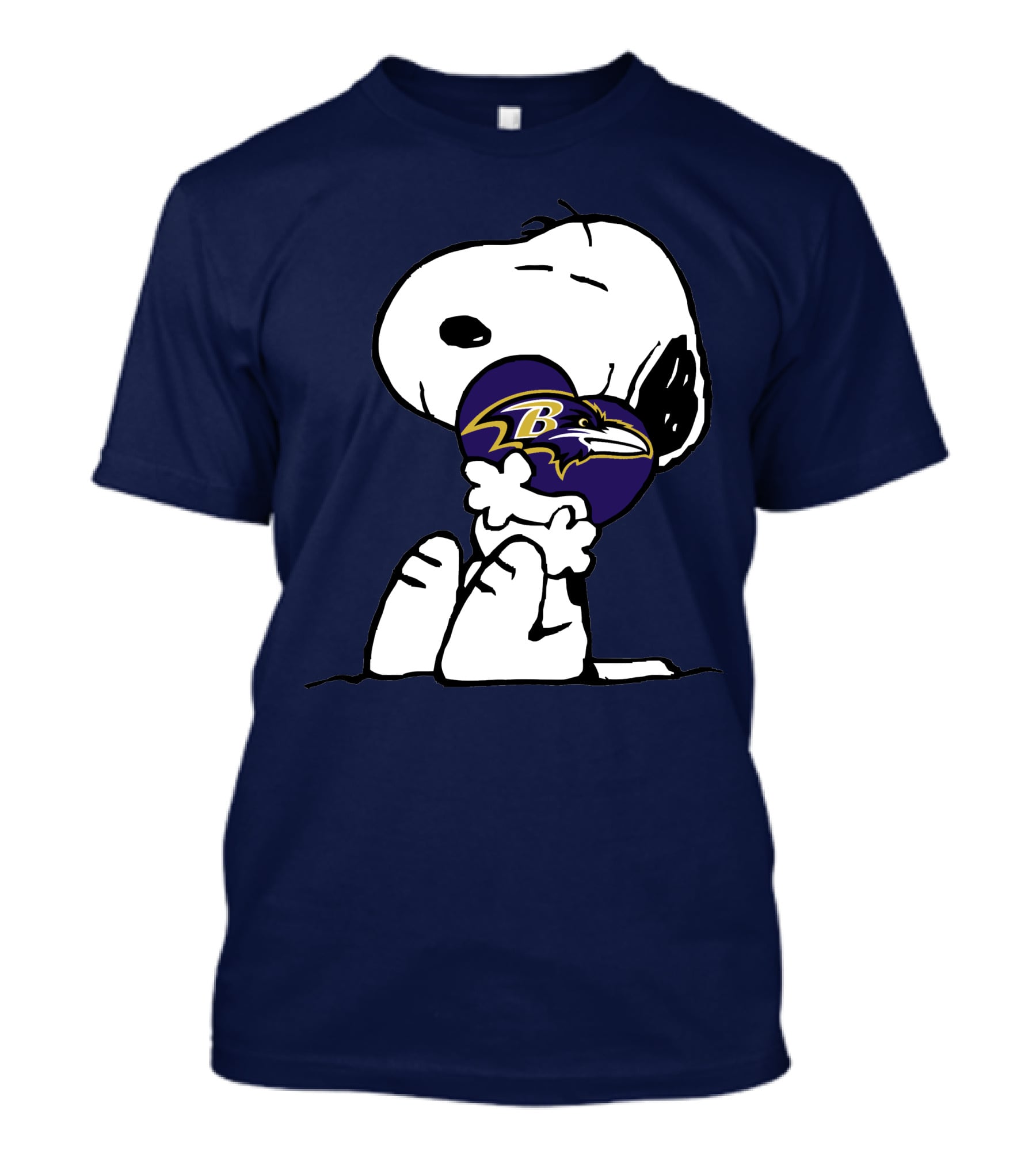 Baltimore Ravens Snoopy Hugging T-Shirt