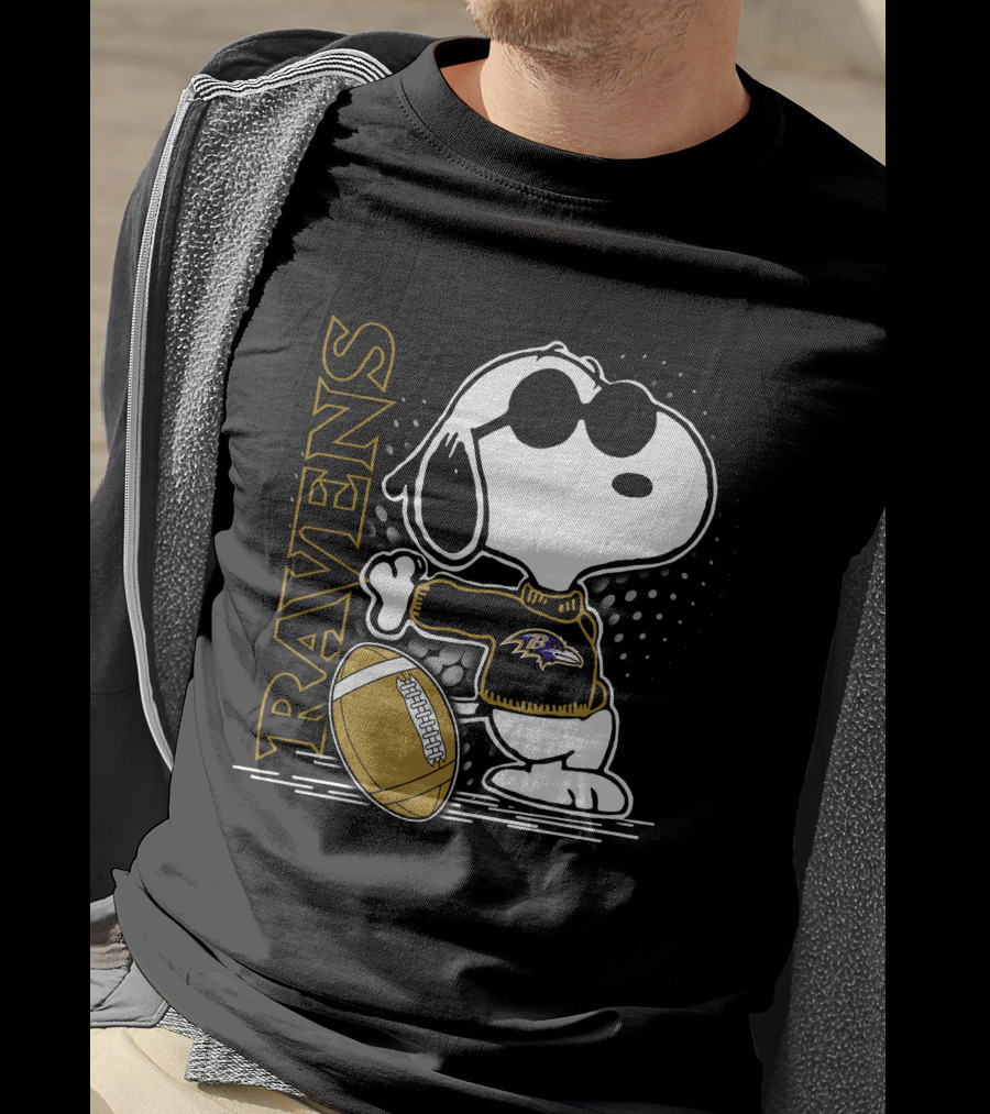 Ravens Snoopy Baltimore Football T-Shirt