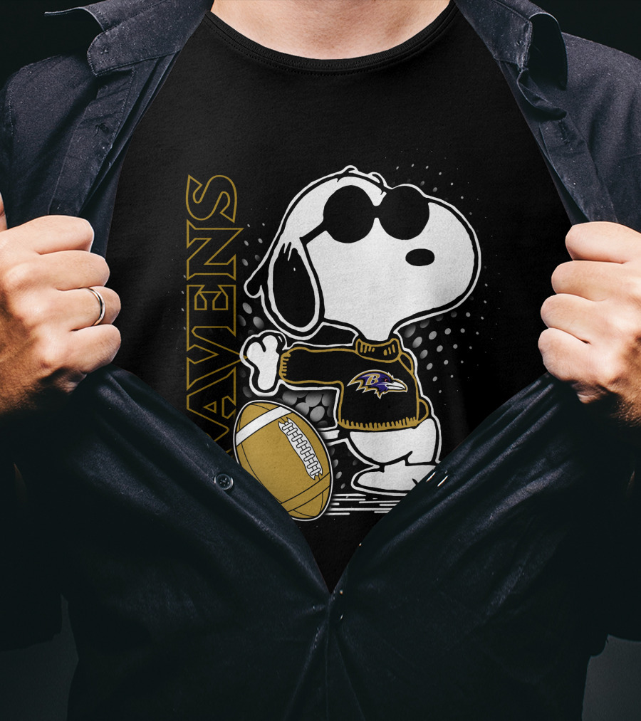 Ravens Snoopy Baltimore Football T-Shirt