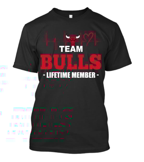 Team Bulls Lifetime Member Heartbeat Chicago Bulls T-Shirt