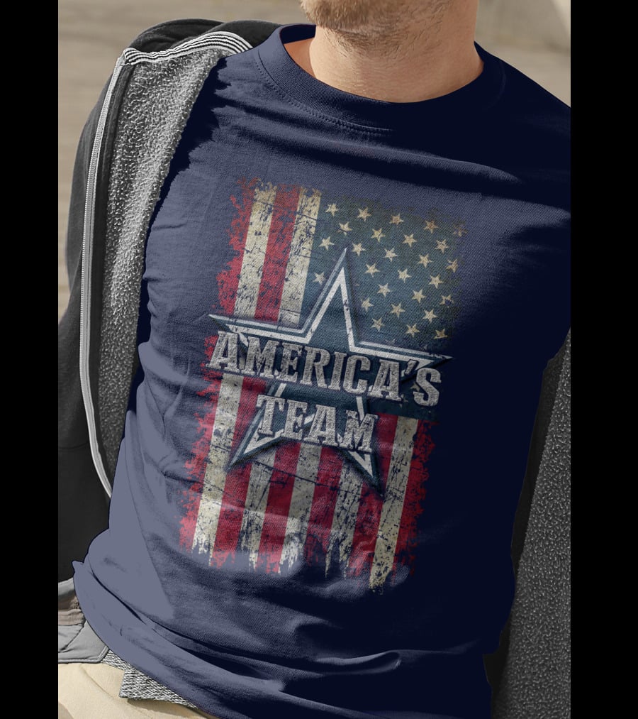 America's Team Dallas Cowboys Usa Flag Star T-Shirt