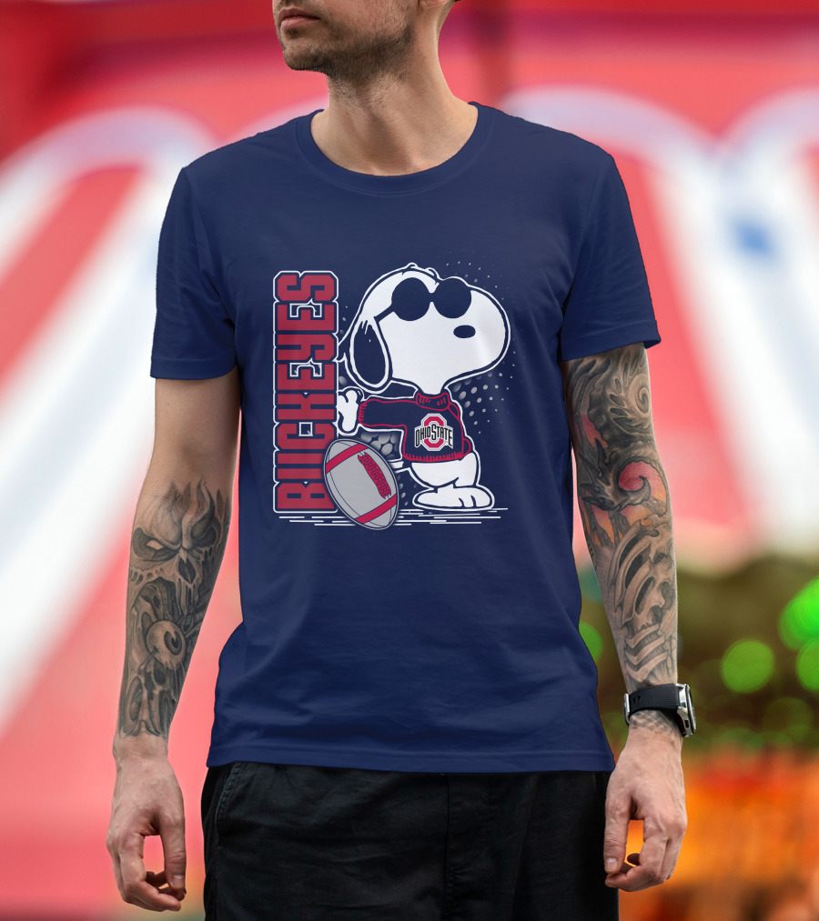 Buckeyes Ohio State Snoopy Football T-Shirt