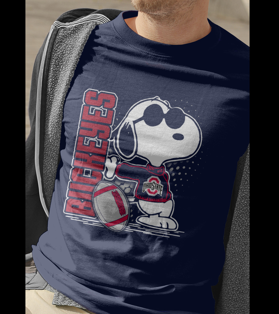 Buckeyes Ohio State Snoopy Football T-Shirt