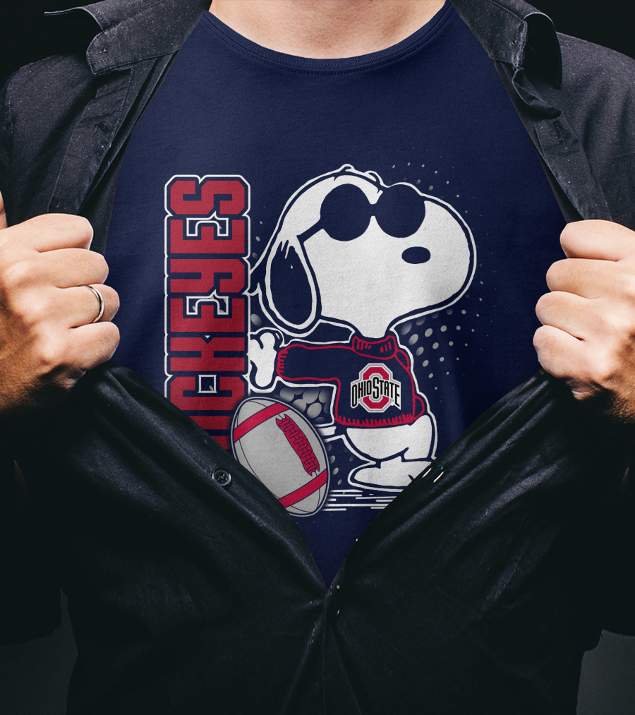 Buckeyes Ohio State Snoopy Football T-Shirt