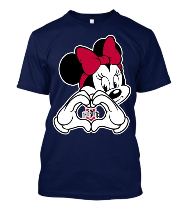 Minnie Mouse Ohio State Buckeyes Heart Hands T-Shirt