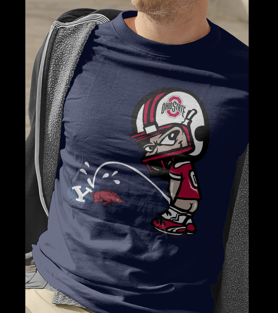 Ohio State Buckeyes Mascot Helmet Arkansas Razorbacks Byu Football Rivalry T-Shirt