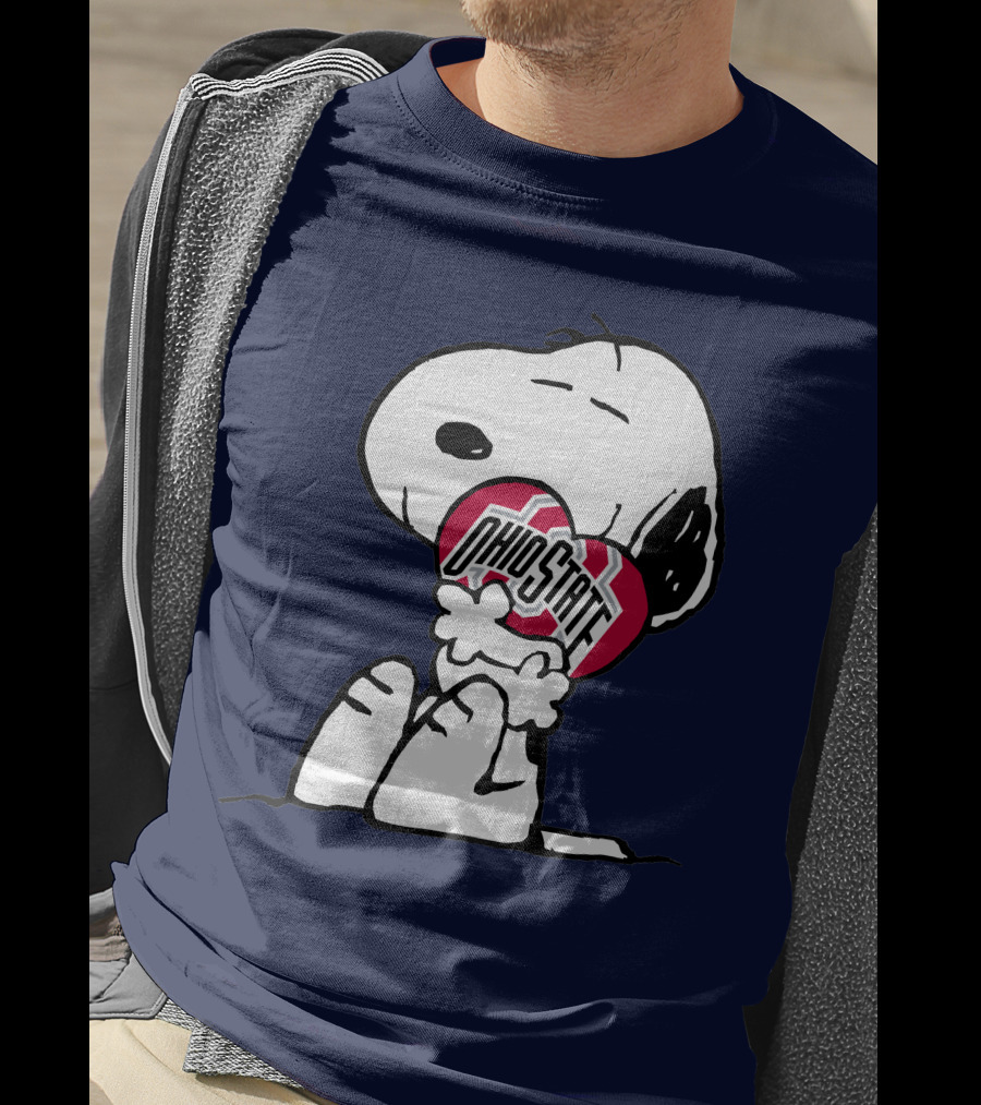 Snoopy Hugging Ohio State Buckeyes T-Shirt