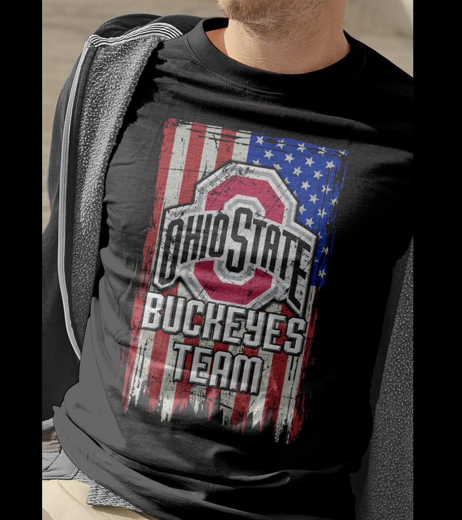 Ohio State Buckeyes Team Usa Flag T-Shirt