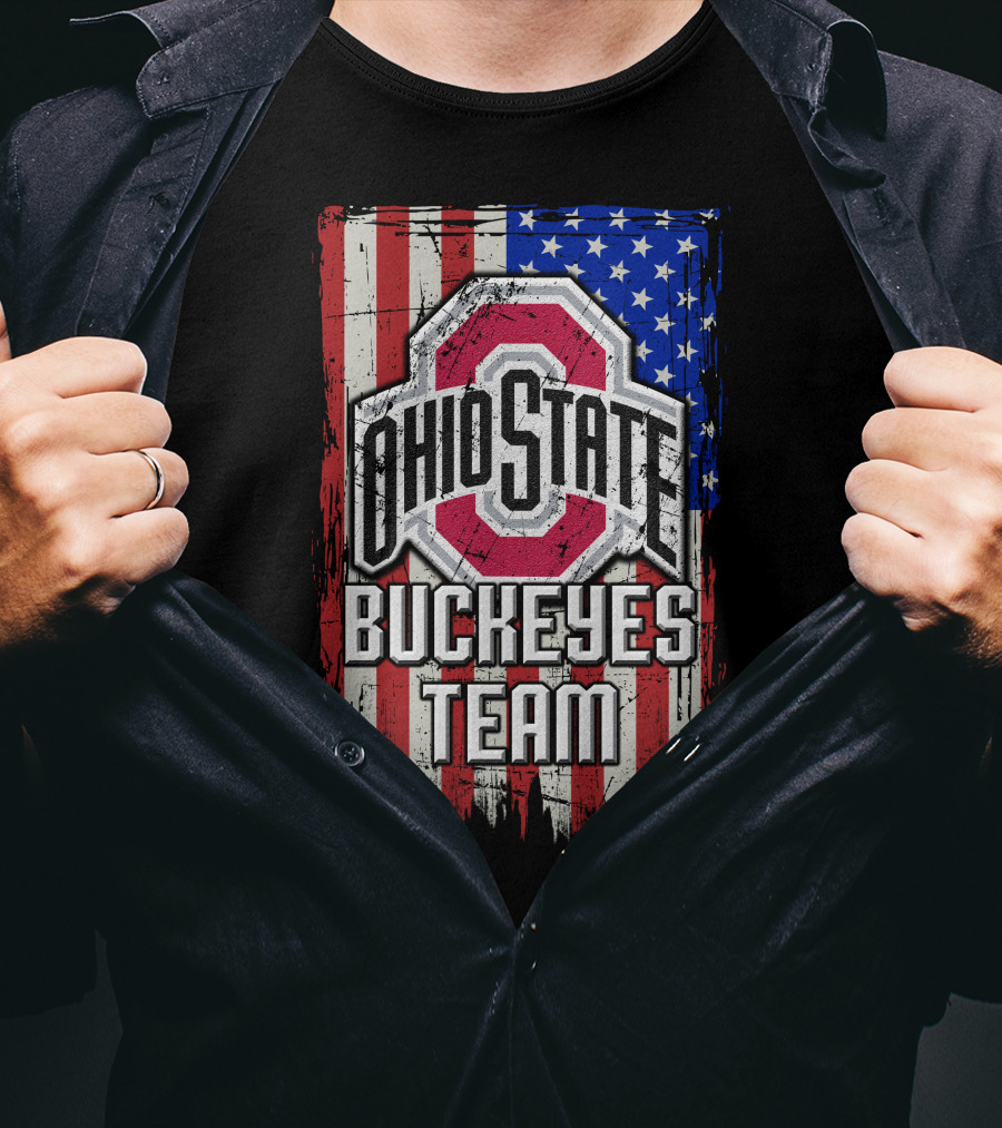 Ohio State Buckeyes Team Usa Flag T-Shirt