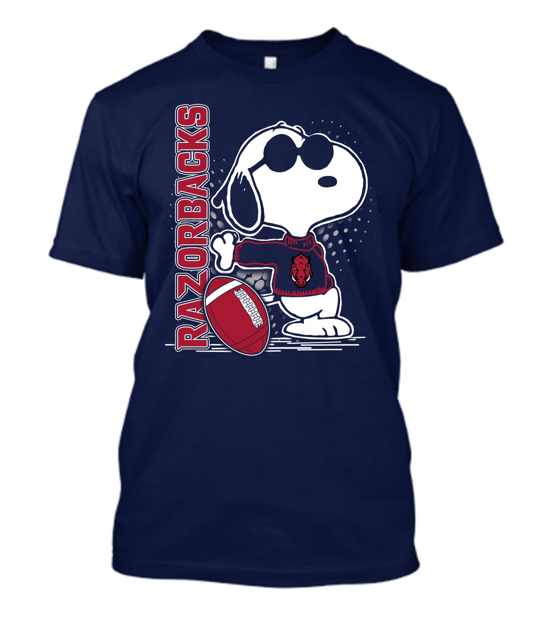 Razorbacks Snoopy Football T-Shirt