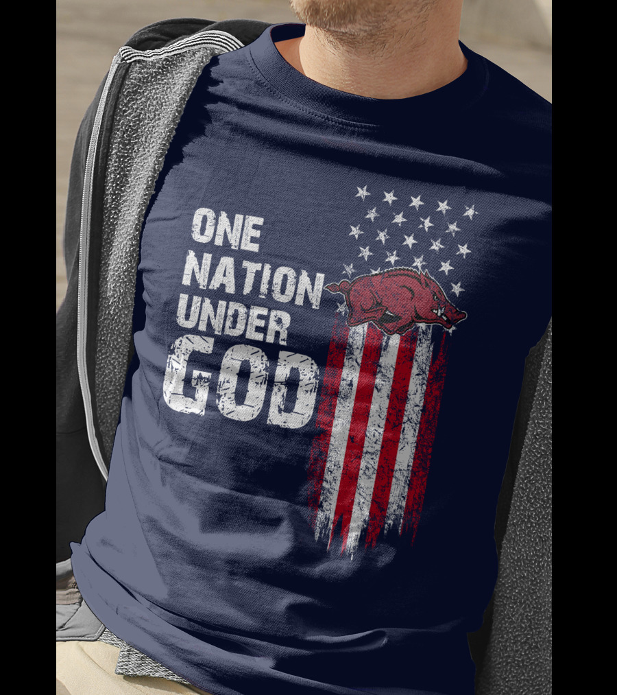 One Nation Under God Arkansas Razorbacks T-Shirt