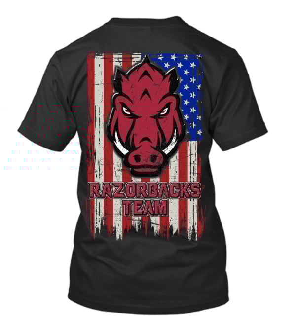 Razorbacks Team Arkansas Flag T-Shirt