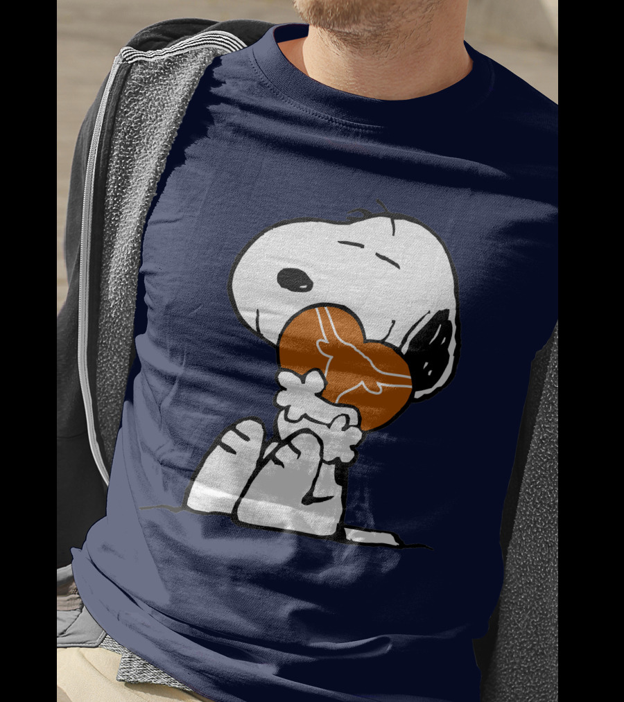 Snoopy Hugging Texas Longhorns T-Shirt