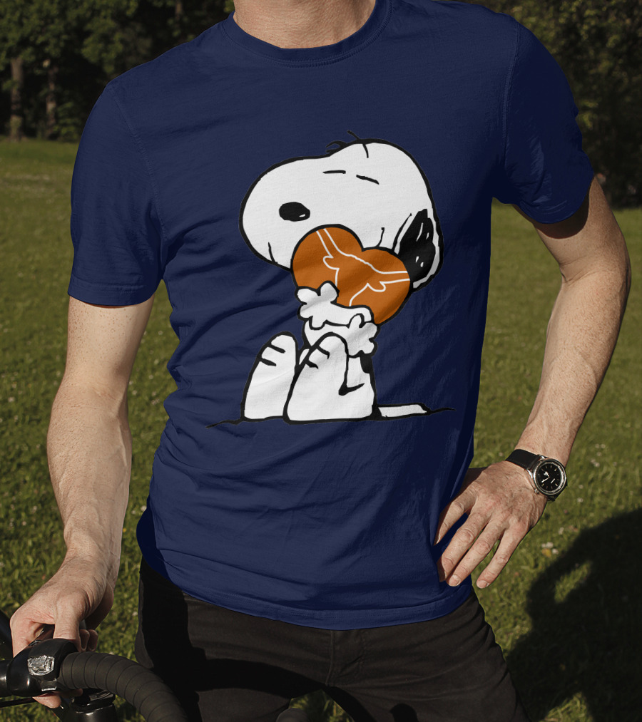 Snoopy Hugging Texas Longhorns T-Shirt