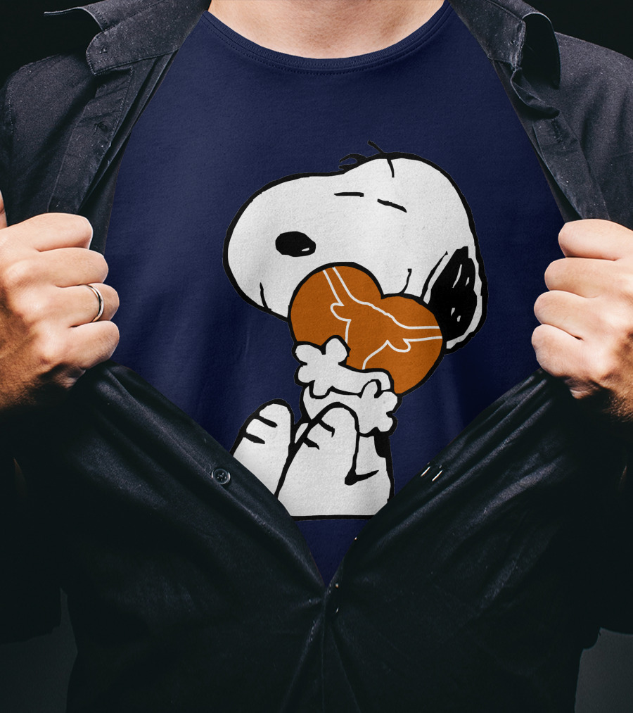 Snoopy Hugging Texas Longhorns T-Shirt