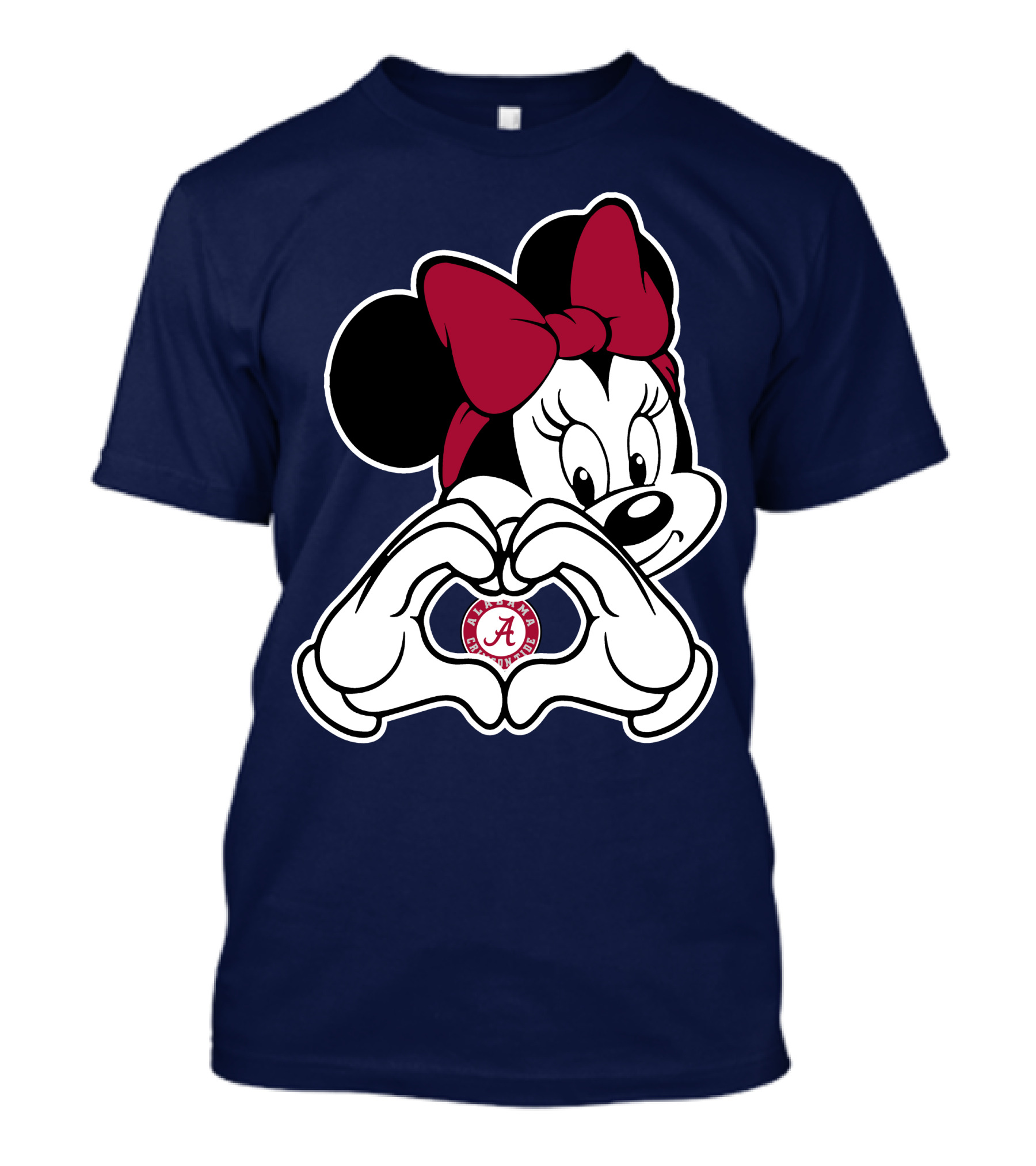 Alabama Crimson Tide Minnie Heart Hands T-Shirt
